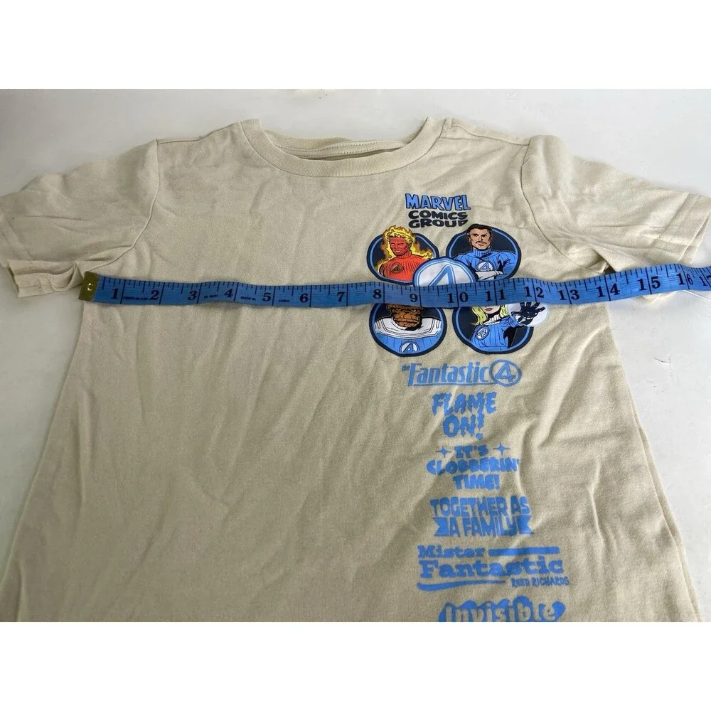 Marvel Comics Fantastic 4 Tee T-Shirt Short Sleeve Kids Boys Size 5